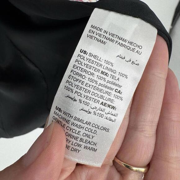 Chico's jacket womens large L drape front soft jacket floral 3/4 sleeve office - Picture 6 of 6